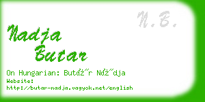 nadja butar business card